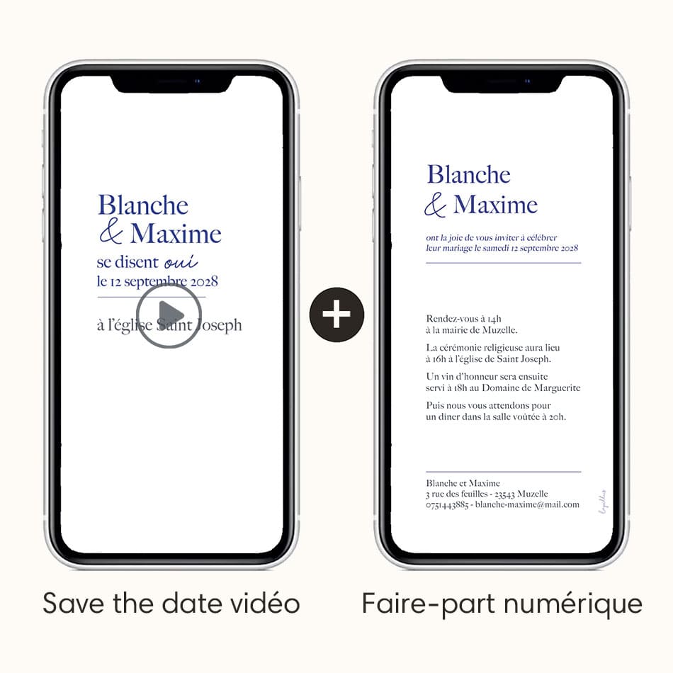 Vidéo save the date et l'option faire-part numérique