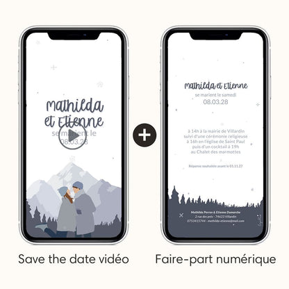 aperçu avec option faire-part en plus du save the date
