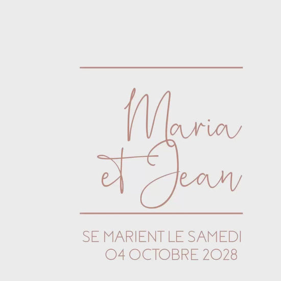 Save the date "less is more" en format vidéo de 22 secondes pour annoncer de façon simple mais moderne votre grande nouvelle