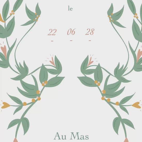 Vidéo de 22 secondes pour le save the date de votre mariage sur le thème jardin botanique