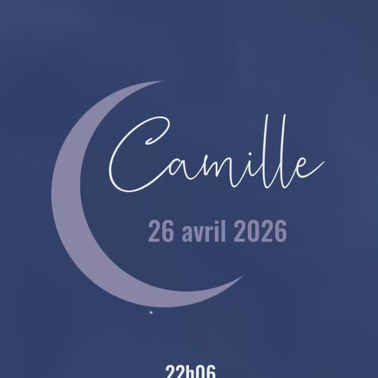 Vidéo de 32 secondes pour annoncer l'arrivée de votre enfant sur le thème Céleste couleur bleu 