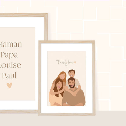 Illustration - couleur beige POSTER DÉCORATION