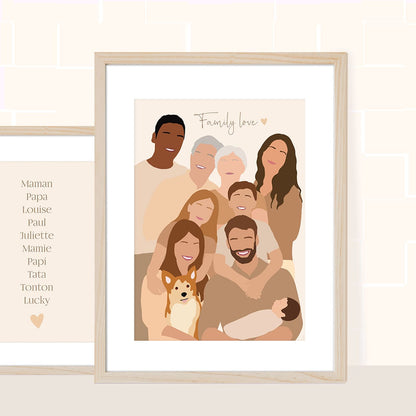 Illustration - couleur beige POSTER DÉCORATION