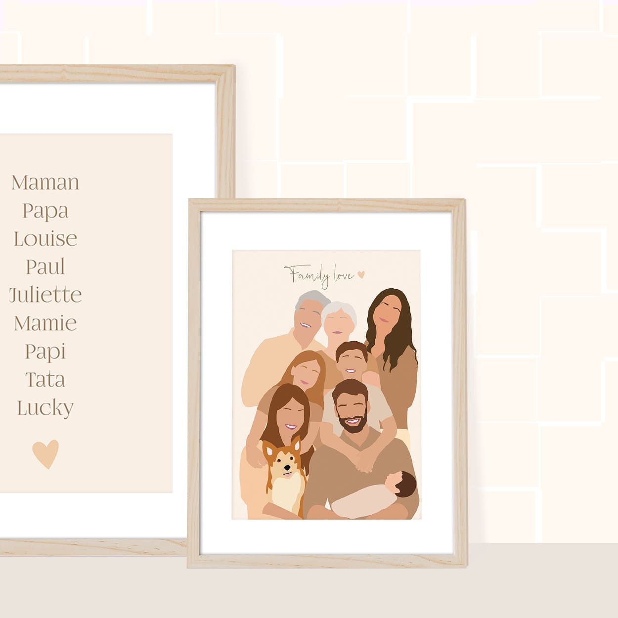 Illustration - couleur beige POSTER DÉCORATION