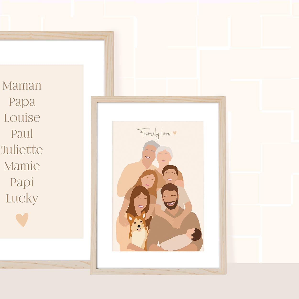 Illustration - couleur beige POSTER DÉCORATION
