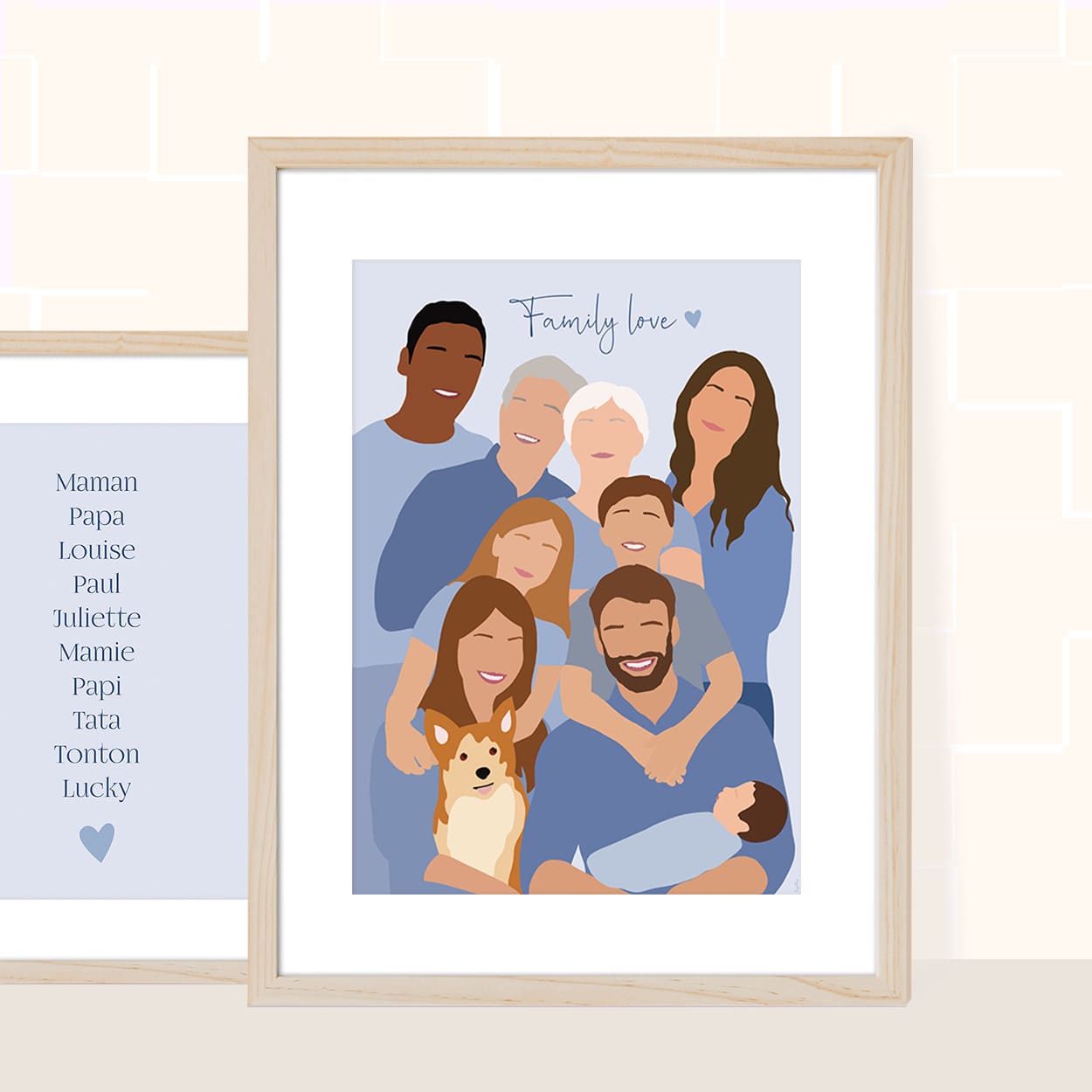 Illustration - couleur bleu POSTER DÉCORATION