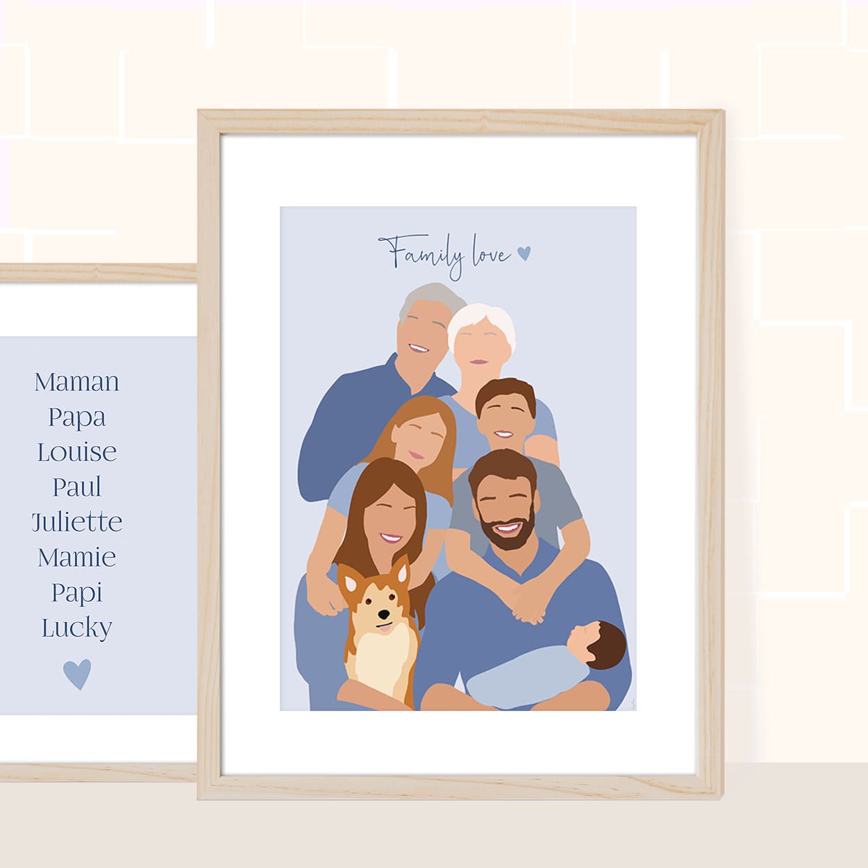 Illustration - couleur bleu POSTER DÉCORATION