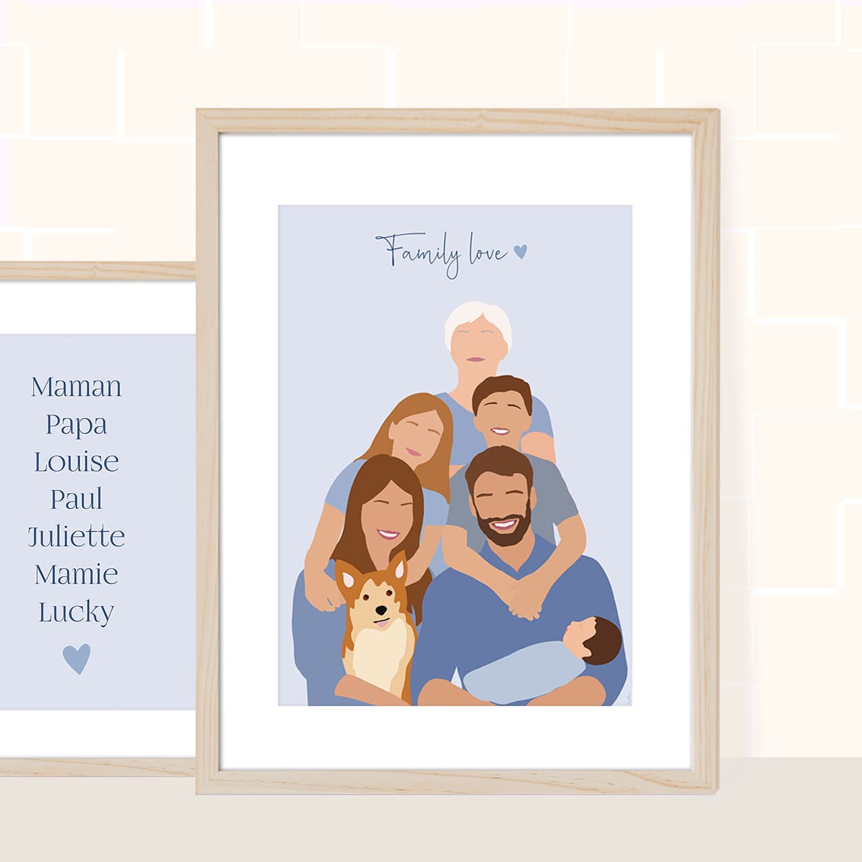 Illustration - couleur bleu POSTER DÉCORATION