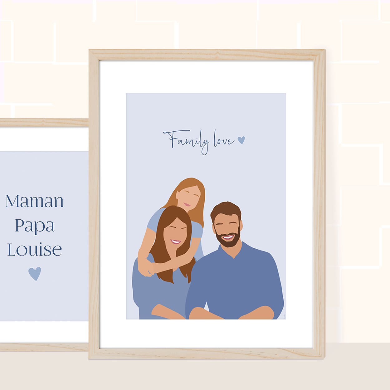 Illustration - couleur bleu POSTER DÉCORATION