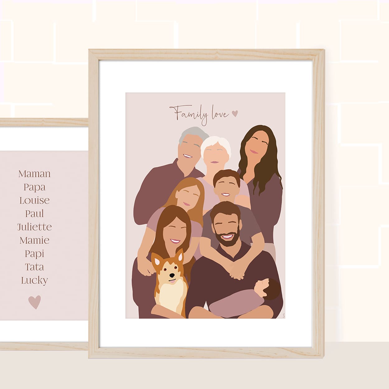 Illustration - couleur rose POSTER DÉCORATION