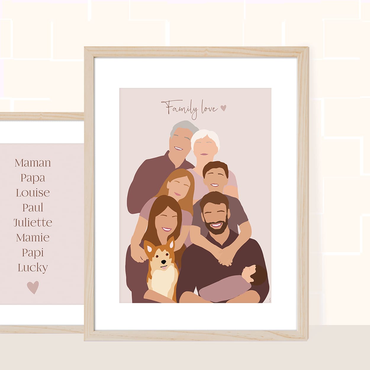 Illustration - couleur rose POSTER DÉCORATION
