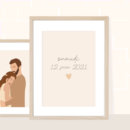 Texte - couleur beige POSTER DÉCORATION